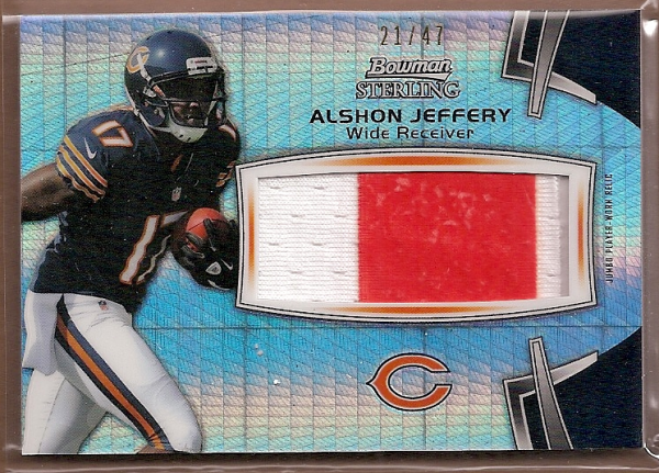 2012 Bowman Sterling Prism Refractors #BSJRRAJ Alshon Jeffery JSY/47