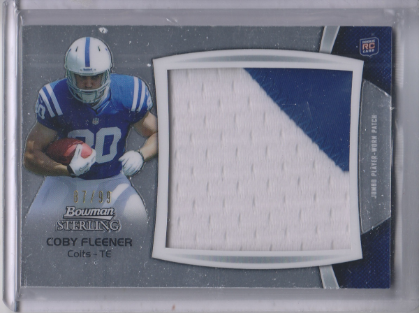 2012 Bowman Sterling Relics Jumbo #BSJRPCF Coby Fleener
