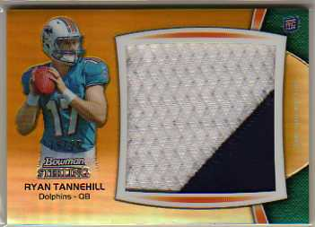 2012 Bowman Sterling Relics Jumbo Gold Refractors #BSJRPRT Ryan Tannehill