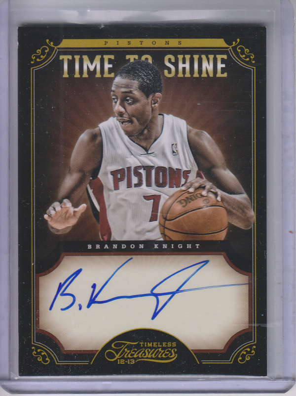 2012-13 Timeless Treasures Time to Shine Autographs #2 Brandon Knight/199