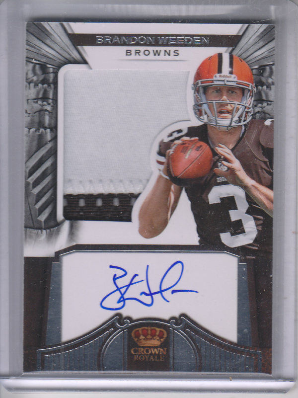 2012 Crown Royale #255 Brandon Weeden JSY AU/249 RC