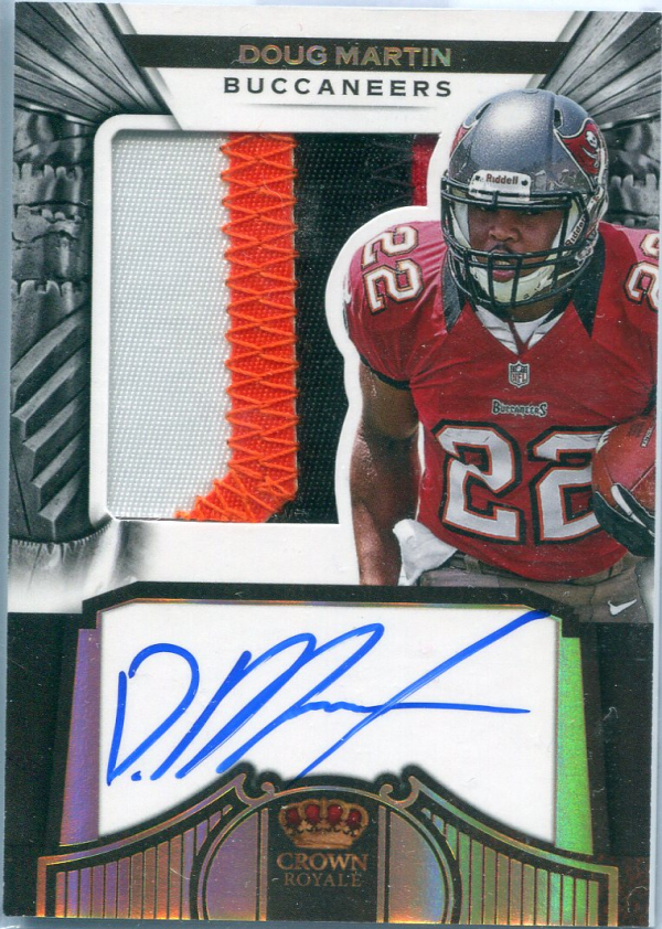 2012 Crown Royale Gold Holofoil #262 Doug Martin JSY AU EXCH