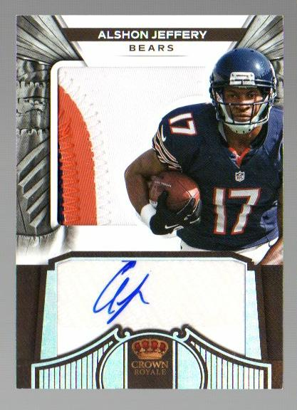 2012 Crown Royale Silver Holofoil #252 Alshon Jeffery JSY AU