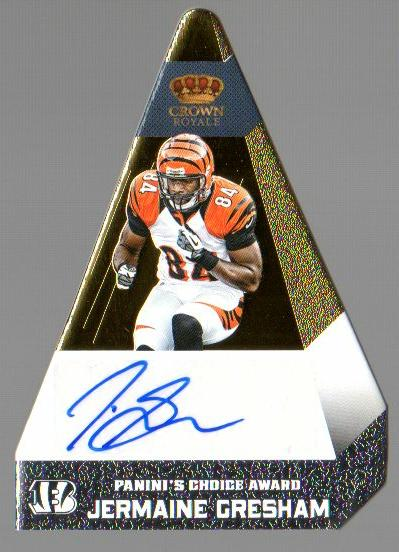 2012 Crown Royale Panini's Choice Autographs Gold #42 Jermaine Gresham/25