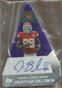2012 Crown Royale Panini's Choice Autographs Purple #55 Jonathan Baldwin/10