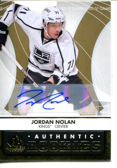 2012-13 SP Game Used Gold Autographs #125 Jordan Nolan