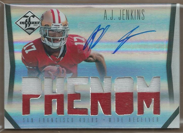 2012 Limited #210 A.J. Jenkins JSY AU/140 RC