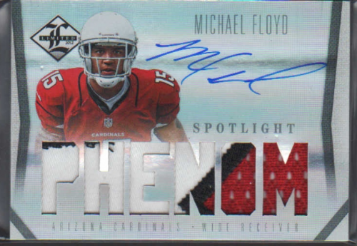 2012 Limited Silver Spotlight #208 Michael Floyd JSY AU/49 EXCH