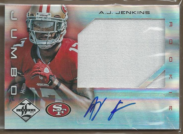 2012 Limited Rookie Jumbo Jerseys Autographs #10 A.J. Jenkins/49