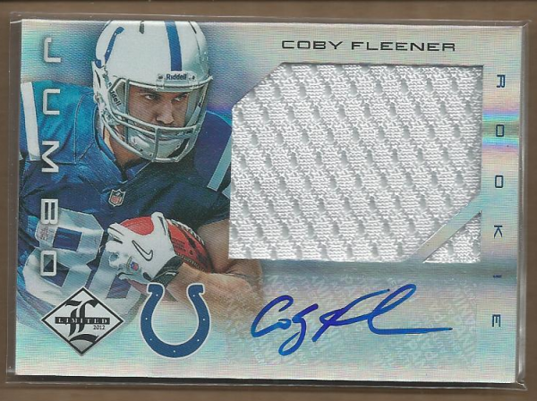 2012 Limited Rookie Jumbo Jerseys Autographs #21 Coby Fleener/49