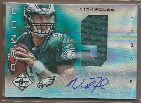 2012 Limited Rookie Jumbo Jerseys Autographs Jersey Number #18 Nick Foles
