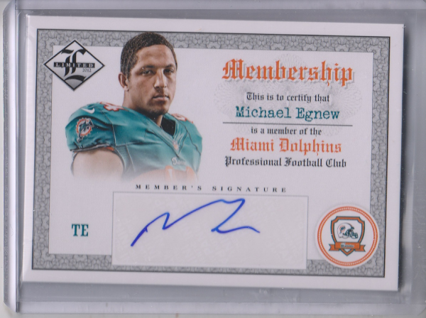 2012 Limited Membership Autographs #10 Michael Egnew/99