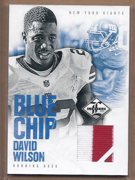 2012 Limited Blue Chip Jerseys Prime #14 David Wilson