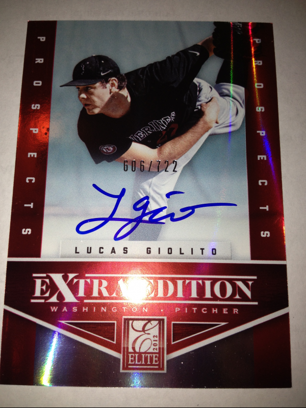 2012 Elite Extra Edition #111 Lucas Giolito AU/722