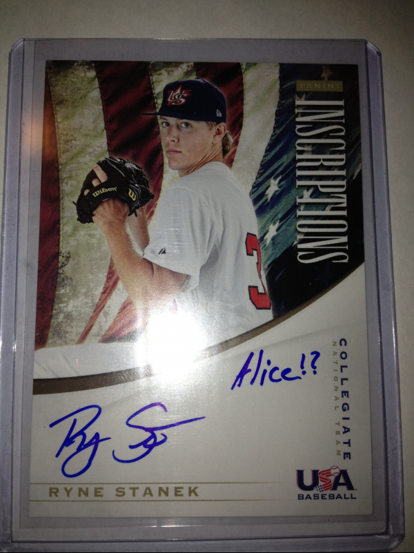 2012 Elite Extra Edition USA Baseball Collegiate National Team Inscriptions #19 Ryne Stanek/10
