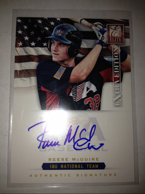 2012 Elite Extra Edition USA Baseball 18U Signatures #12 Reese McGuire