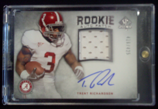 2012 SP Authentic #273 Trent Richardson JSY AU/425