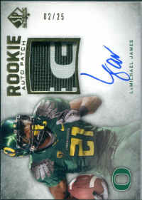2012 SP Authentic Rookie Patch Autographs Gold #269 LaMichael James front image