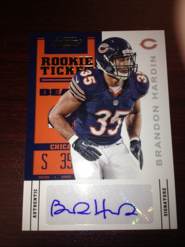 2012 Panini Contenders #108A Brandon Hardin AU RC