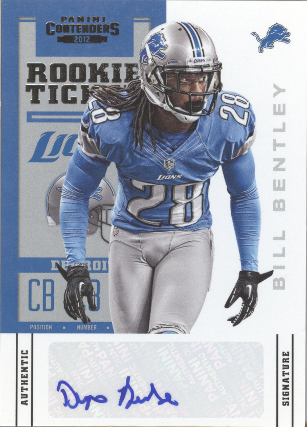 2012 Panini Contenders #134A Bill Bentley AU RC
