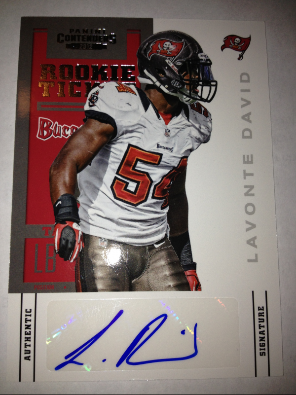 2012 Panini Contenders #158A Lavonte David AU RC