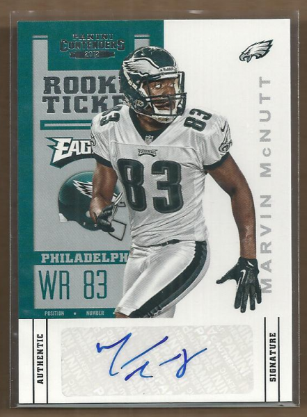 2012 Panini Contenders #164A Marvin McNutt AU RC