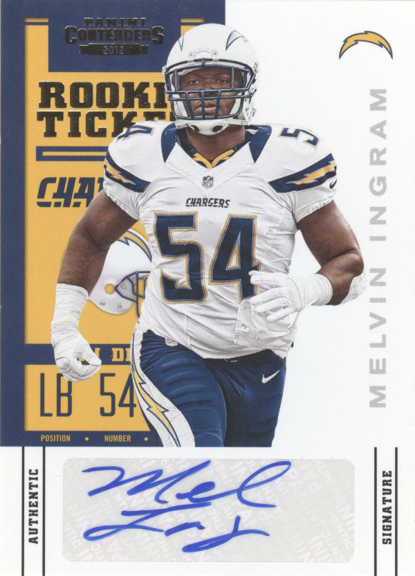 2012 Panini Contenders #166A Melvin Ingram AU RC/(white jersey)