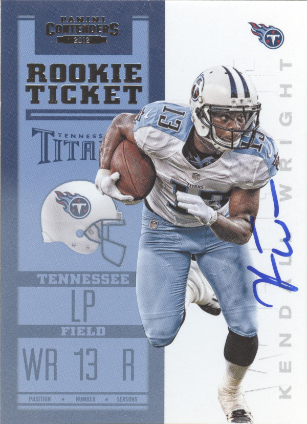 2012 Panini Contenders #209A Kendall Wright AU RC