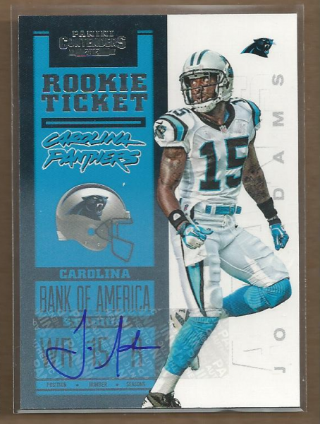 2012 Panini Contenders #228A Joe Adams AU RC/(white jersey)