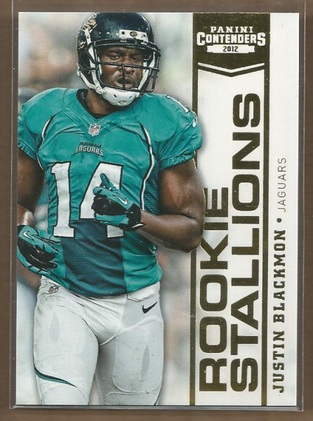 2012 Panini Contenders Rookie Stallions Gold #5 Justin Blackmon