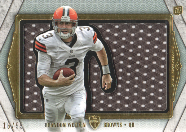 2012 Topps Supreme Rookie Relic Die Cuts #SRDCBW Brandon Weeden