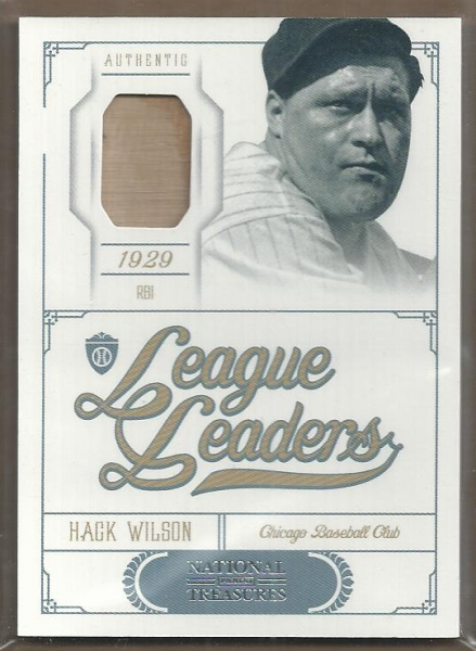 2012 Panini National Treasures League Leaders Materials #13 Hack Wilson/99