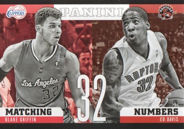 2012-13 Panini Matching Numbers #1 Blake Griffin/Ed Davis