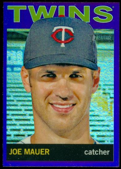 2013 Topps Heritage Chrome Purple Refractors #HC7 Joe Mauer