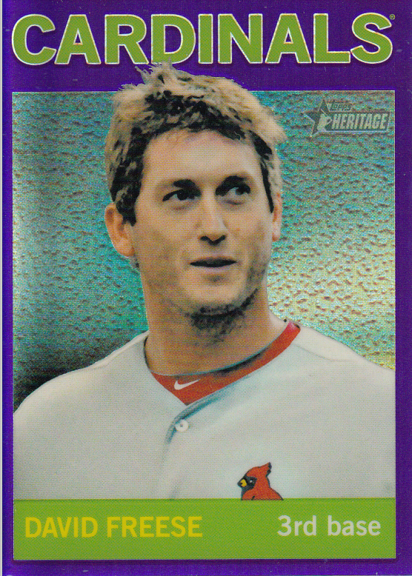 2013 Topps Heritage Chrome Purple Refractors #HC23 David Freese