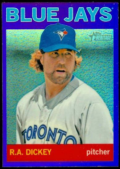 2013 Topps Heritage Chrome Purple Refractors #HC70 R.A. Dickey