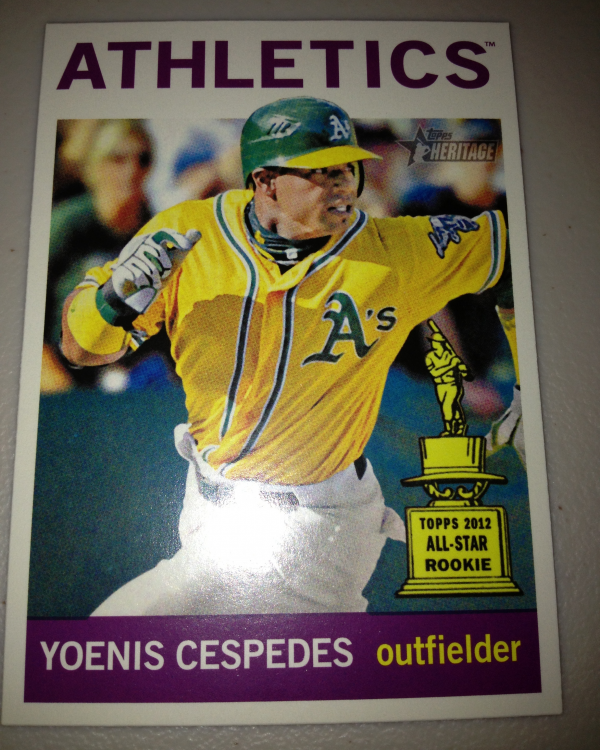 2013 Topps Heritage #459B Yoenis Cespedes Action SP