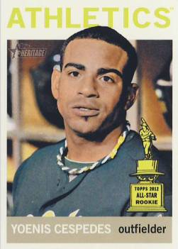 2013 Topps Heritage #459C Yoenis Cespedes Color SP