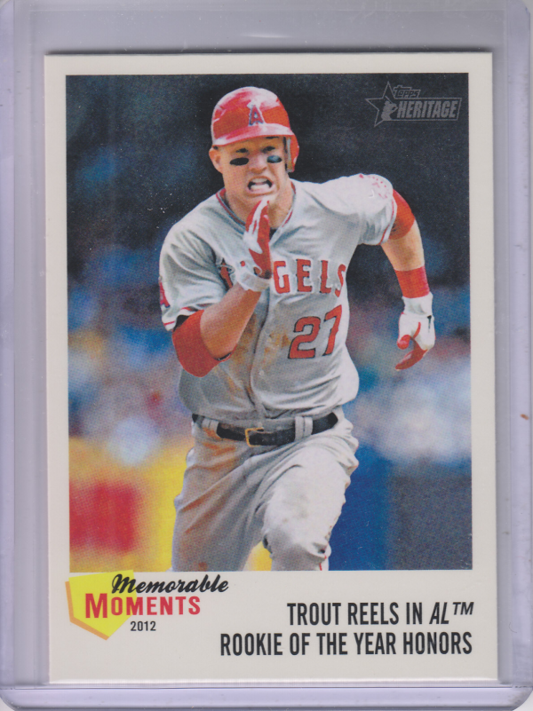 2013 Topps Heritage Memorable Moments #MT Mike Trout