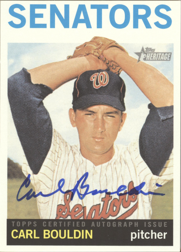 2013 Topps Heritage Real One Autographs #CB Carl Bouldin