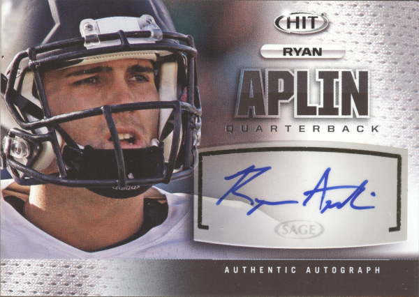 2013 SAGE HIT Autographs #A116 Ryan Aplin