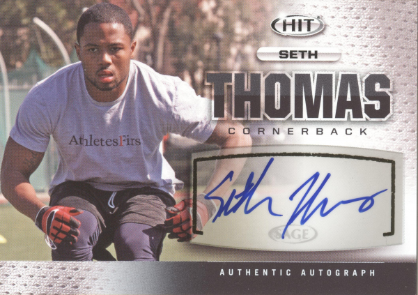 2013 SAGE HIT Autographs #A119 Seth Thomas