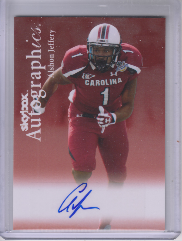 2012 Fleer Retro Autographics 1999 #99AJ Alshon Jeffery