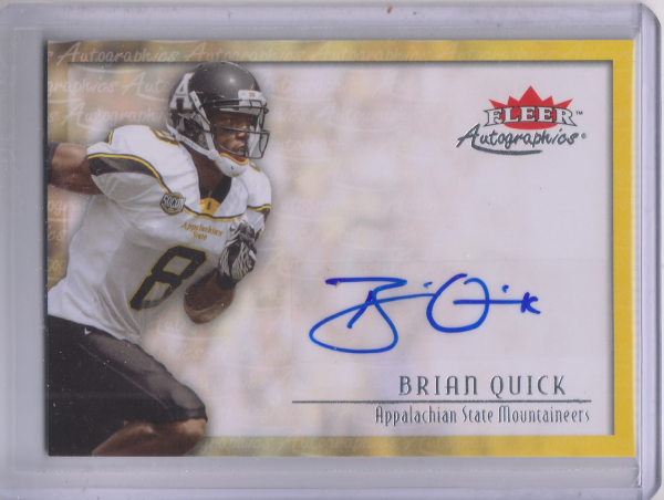 2012 Fleer Retro Autographics 2000 #00BQ Brian Quick