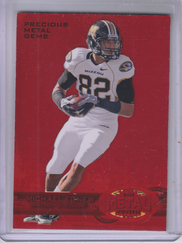 2012 Fleer Retro Metal Precious Metal Gems Red #M97 Michael Egnew