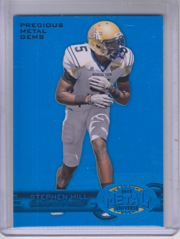 2012 Fleer Retro Metal Precious Metal Gems Blue #M56 Stephen Hill