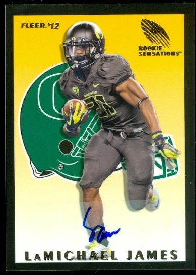 2012 Fleer Retro Rookie Sensations Autographs #RS20 LaMichael James