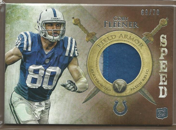 2012 Topps Valor Field Armor Patches Speed #FAPCF Coby Fleener