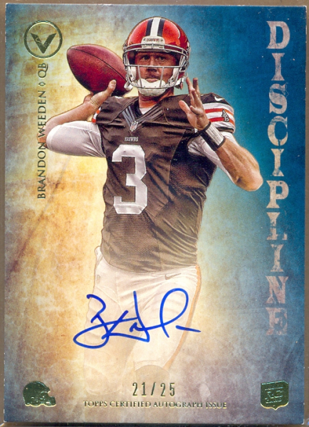 2012 Topps Valor Legionary Autographs Discipline #LABW Brandon Weeden