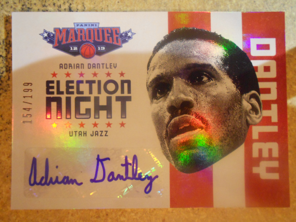 2012-13 Panini Marquee Election Night Autographs #18 Adrian Dantley/199